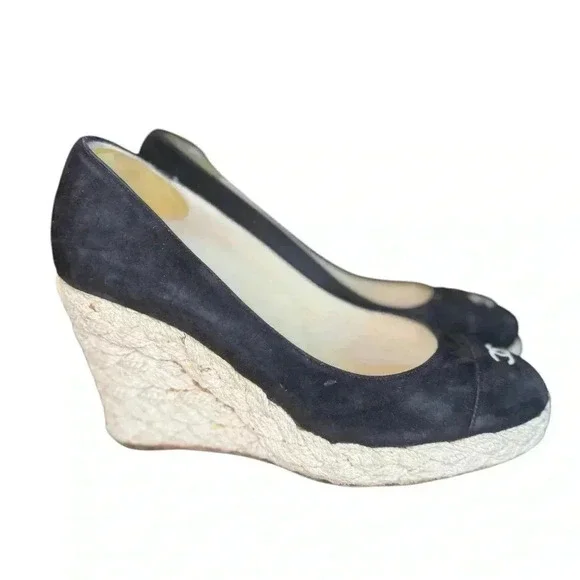 Chanel Pump Suede Upper Espadrilles.